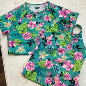 GUC - Lands end swimsuit and rash guard set